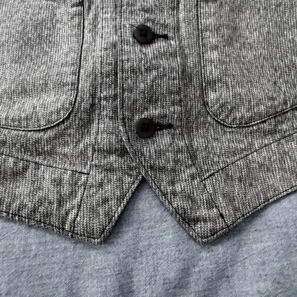 RRL Ralph Lauren Jackson Jaspe Cotton Work Vest Mens Small  Cinch Back Waistcoat